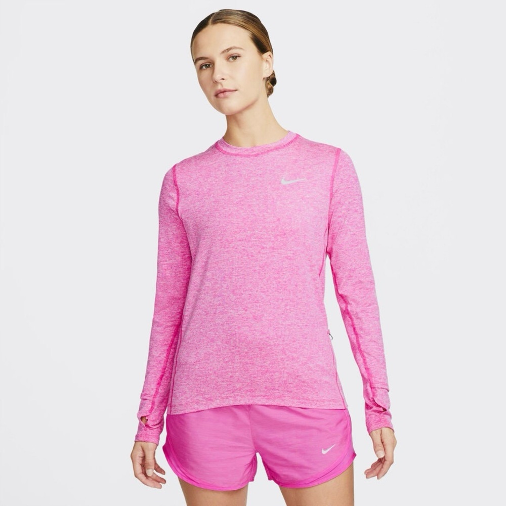 Nike Dri-FIT Running Crew in Fuchsia, XS